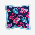Loxley Lane Satin Neck Tie Abstract Floral Blue