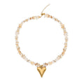 Loxley Lane Necklace Handmade Shell Heart Natural 14k Gold Plated