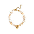 Loxley Lane Bracelet Handmade Shell Heart Natural 14K Gold