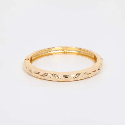 Loxley Lane Bangle Hinged Enamel Detail Cream