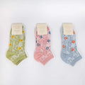 Loxley Lane Floral Trainer Socks Blue