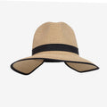 Loxley Lane Ponytail Straw Fedora With Adjustable Opening Black