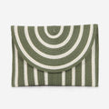 Loxley Lane Summer Straw Fully Lined Clutch Green
