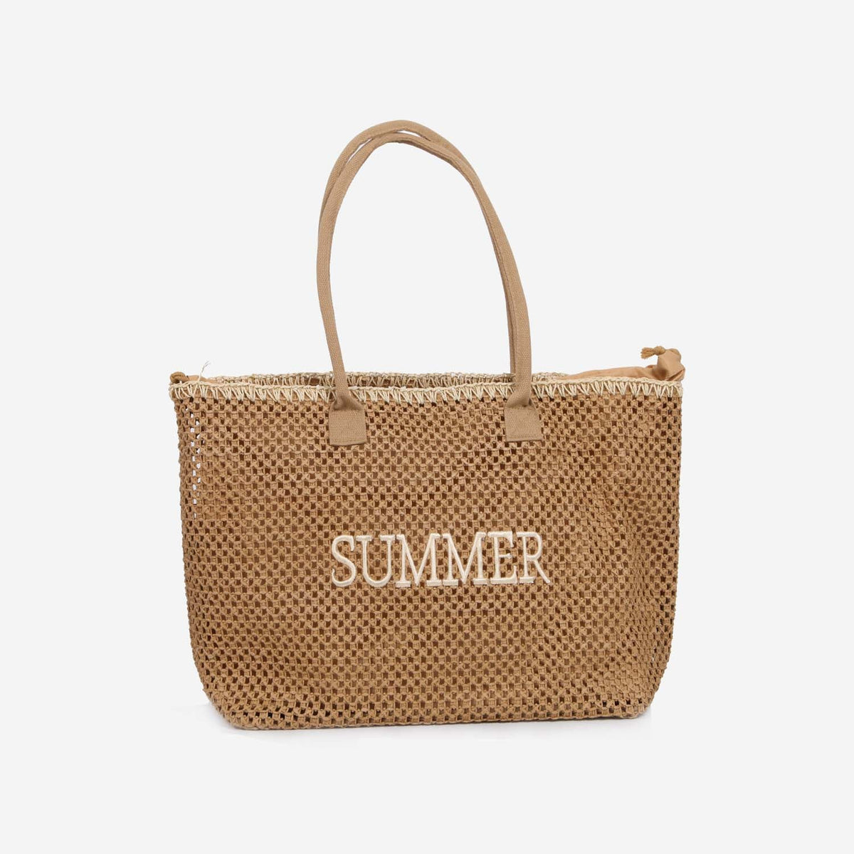 Loxley Lane Summer Straw Fully Lined Beach Bag