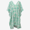 Loxley Lane Adjustable Floral Green Kaftan With Pull Tie Detail