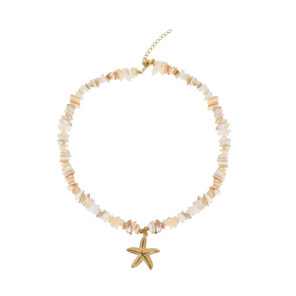 Loxley Lane Handmade Shell Starfish Necklace Natural