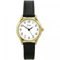 Limit Ladies Classic Watch White Face Dial/ Gold/ Black Strap