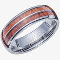 Unique & Co Men’s Tungsten Carbide Ring with Wood Inlay