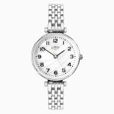 Limit Ladies Classic White Dial Face/Stainless Steel Watch