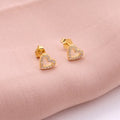 Attic Creations Message Bottle Darling Daughter Heart Earrings Gold