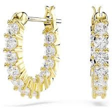 Swarovski Matrix Vittore Hoop Earrings White Gold-Tone Plated