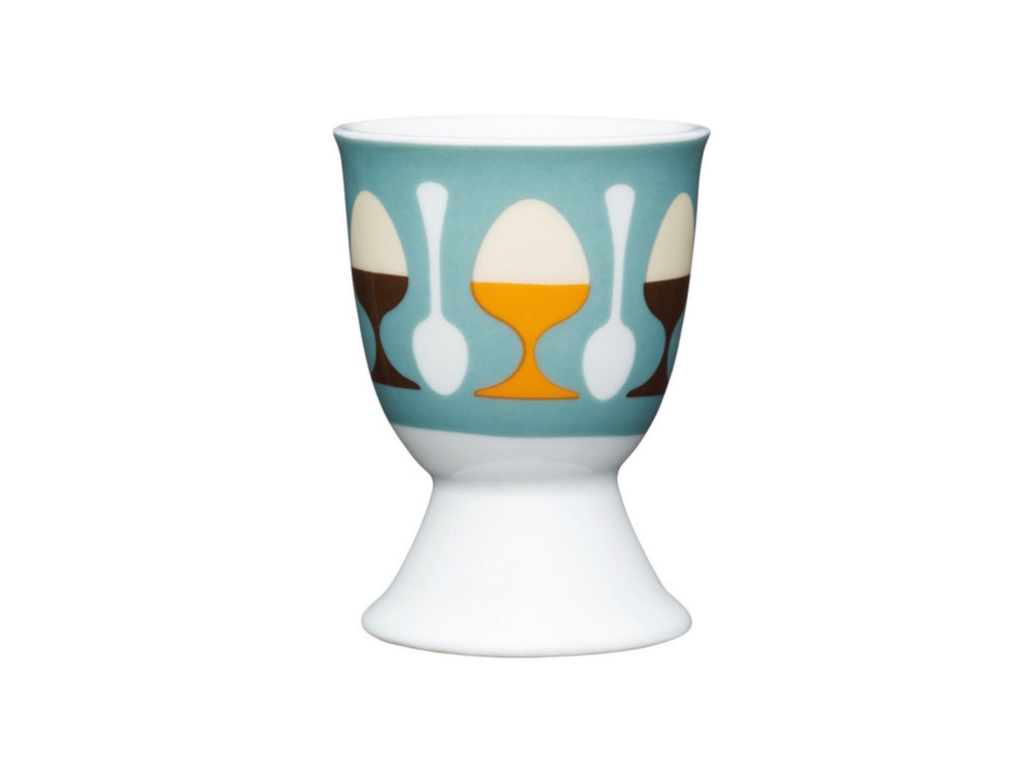 KitchenCraft Retro Eggs Porcelain Egg Cup