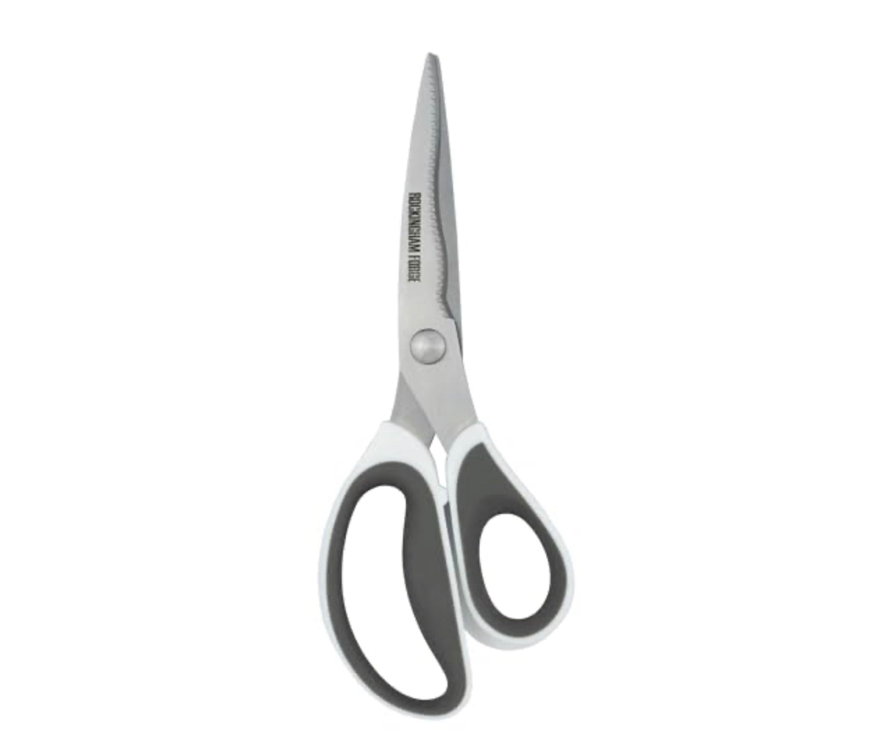 Rockingham Forge Kitchen/Household Scissors White/Grey 9cm Curved Blade