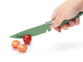 KitchenCraft Stainless Steel Paring Knives With Protective Cases Light And Dark Green