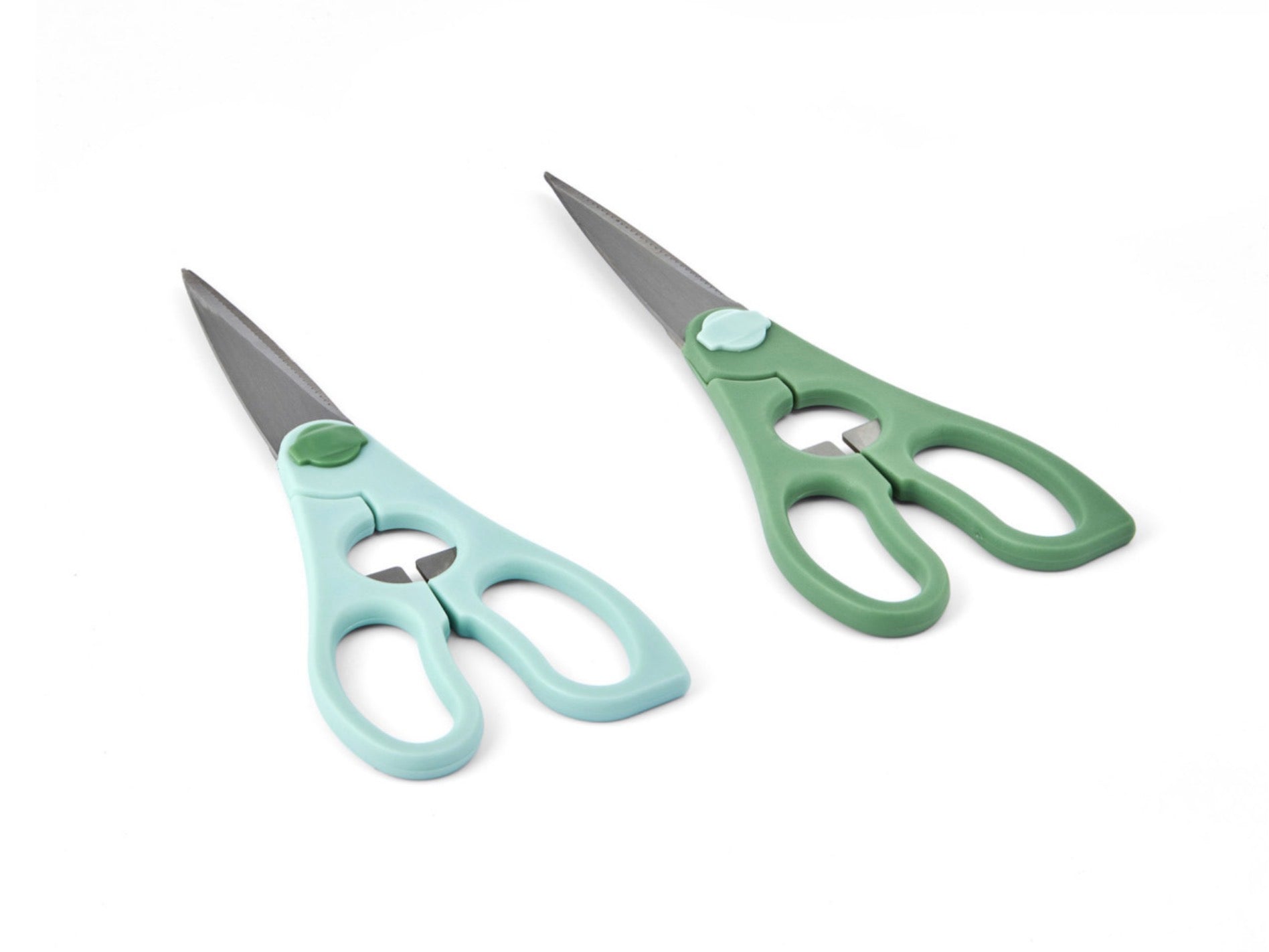 KitchenCraft Set Of 2 Kitchen Shears With Stainless Steel Blades Blue And Green