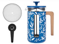 La Cafetière Pisa 8 Cup 1L Stainless Steel Cafetiere Blu Fiorato