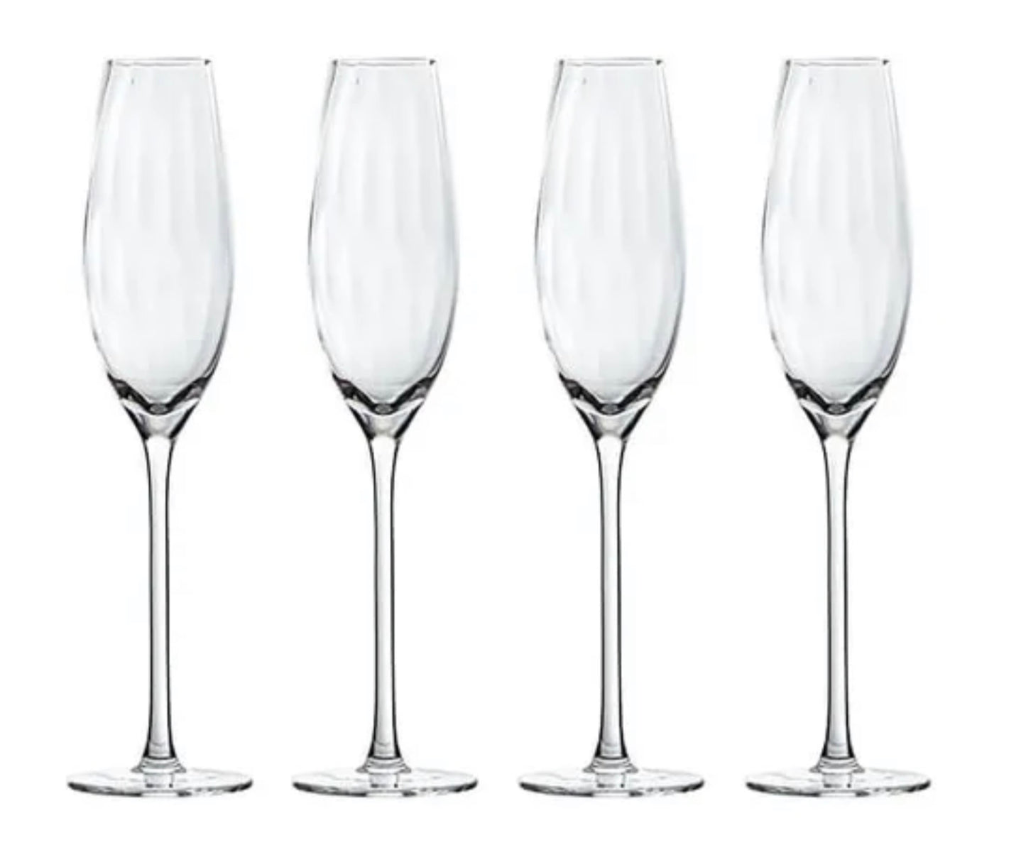 Artisan Street Ripple Set Of 4 Champagne Glasses