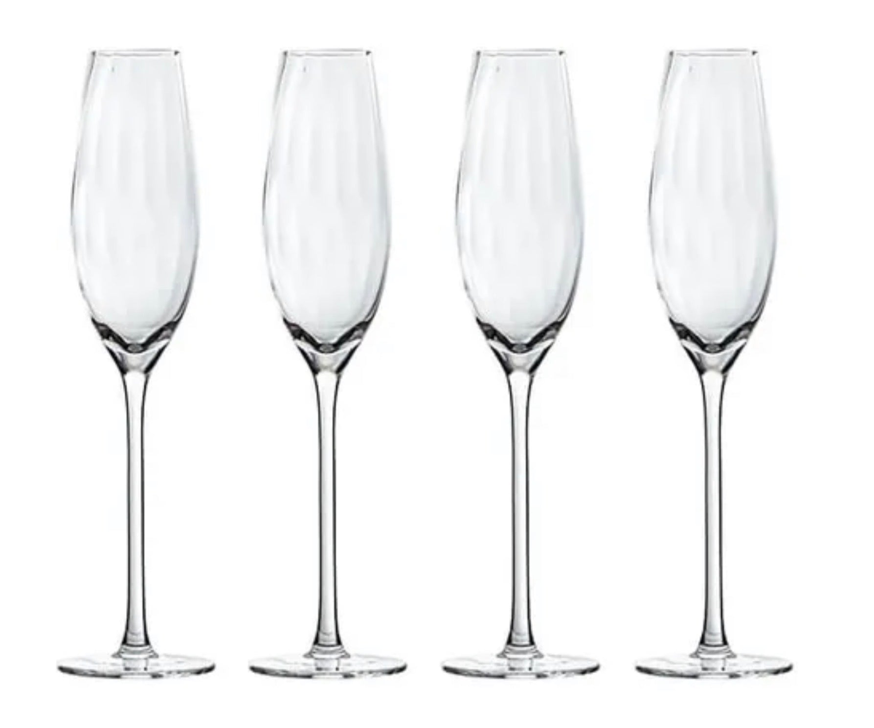 Artisan Street Ripple Set Of 4 Champagne Glasses