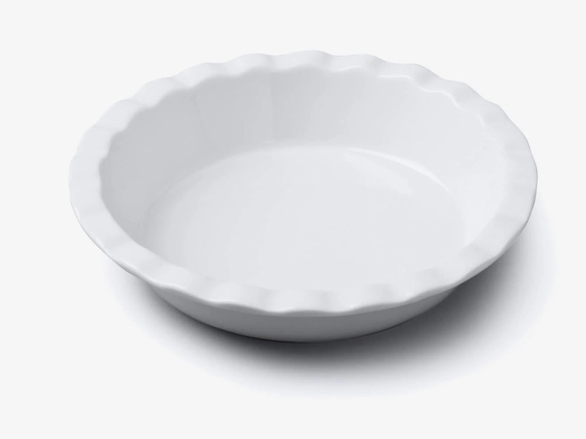 W.M.Bartleet Pie Dish Round with Crinkle Crust Rim Porcelain