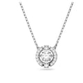 Swarovski Una Necklace Round Cut White Rhodium Plated