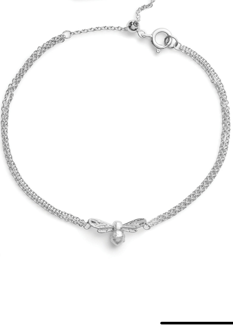 Olivia Burton Lucky Bee Chain Bracelet Silver