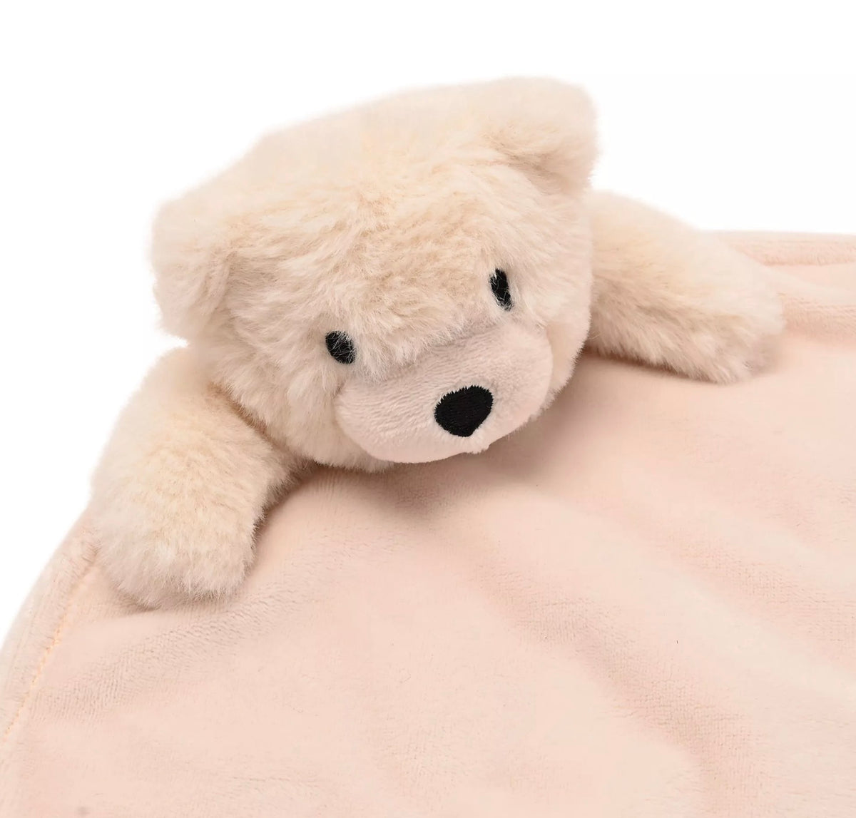Softies Baby Comforter - Lola Bear - White Two Side Short Plush