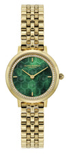Olivia Burton Signature Honeycomb Ultra Slim Forest Green & Gold Bracelet Watch 28mm