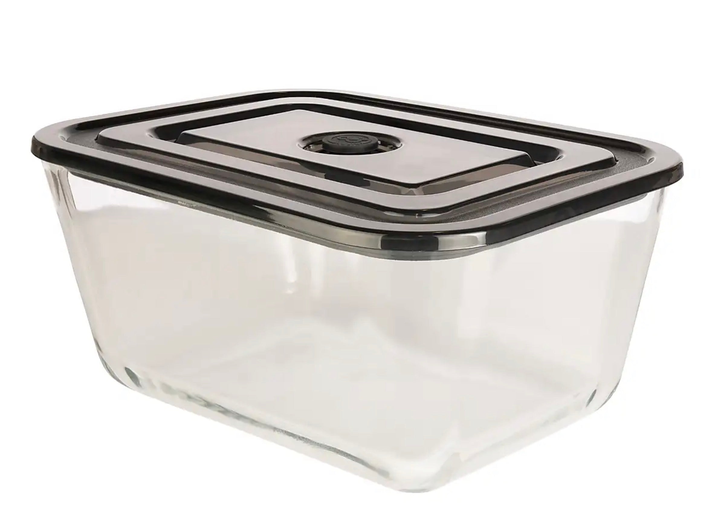 &Again Glass Rectangular Midnight Storage Container