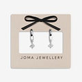 Joma Jewellery Loved By You Clover Hoop Earrings In Silver Plating