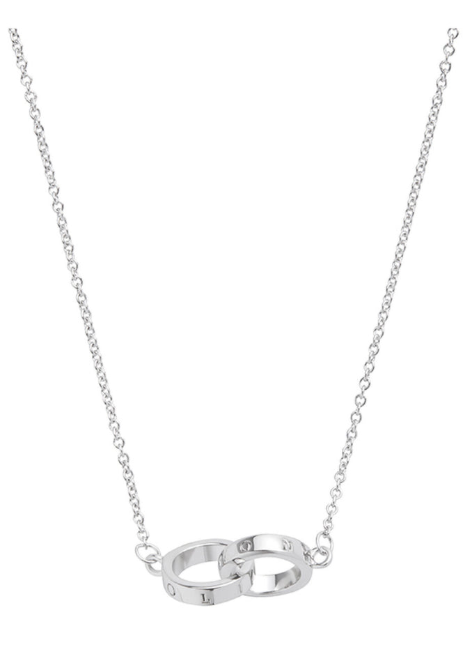 Olivia Burton Interlink Chain Necklace Silver