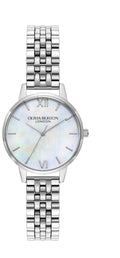 Olivia Burton MOP Classic 30mm White & Silver Bracelet Watch
