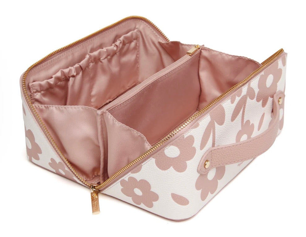 Alice Wheeler Pink Floral Mini Train Case