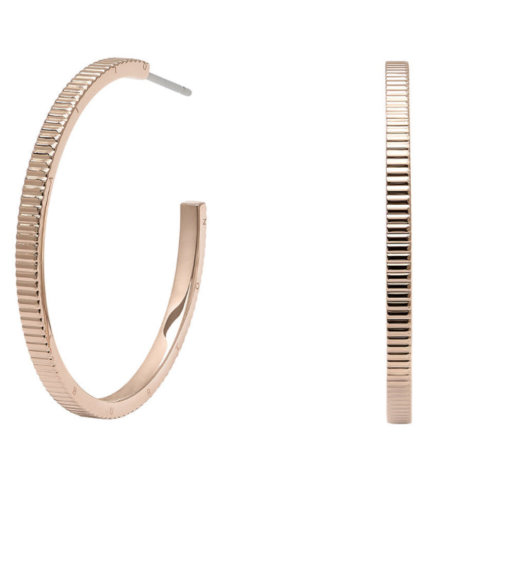 Olivia Burton Classic Linear Carnation Gold Hoop Earrings