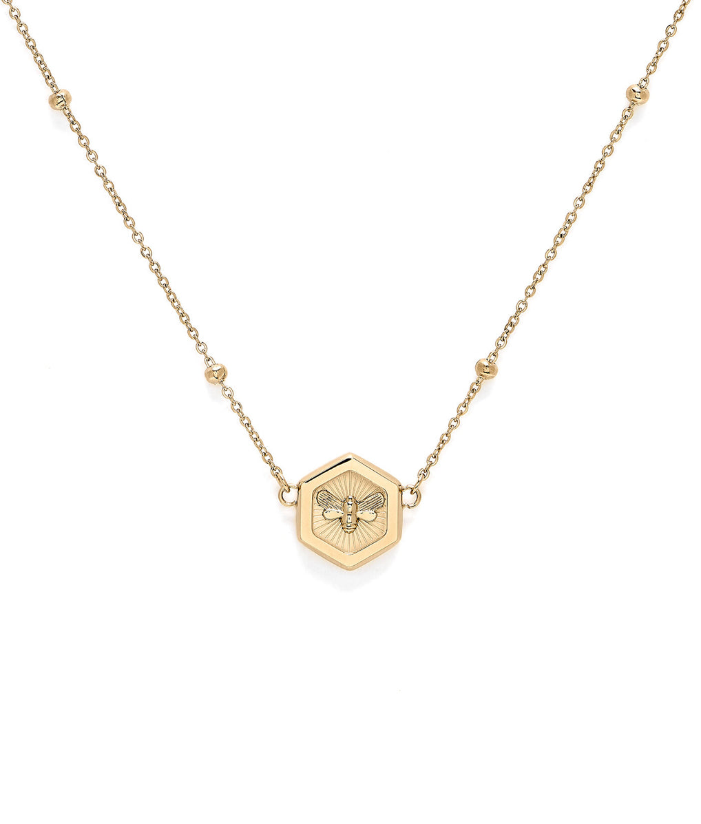 Olivia Burton Signature Minima Bee Gold Pendant Necklace