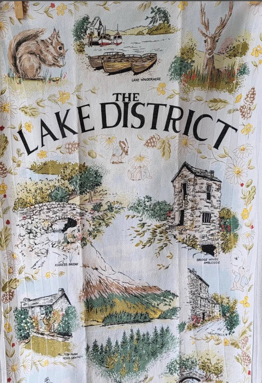Stowgreen Tea Towel Lake District White