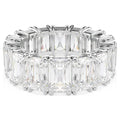 Swarovski Matrix Vittore Ring Baguette Cut White Rhodium Plated