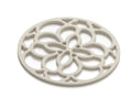 Zeal Mini Cream Silicone Heritage Circular Hot Mat Trivet, 13cm