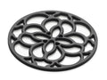 Zeal Mini Black Silicone Heritage Circular Hot Mat Trivet, 13cm