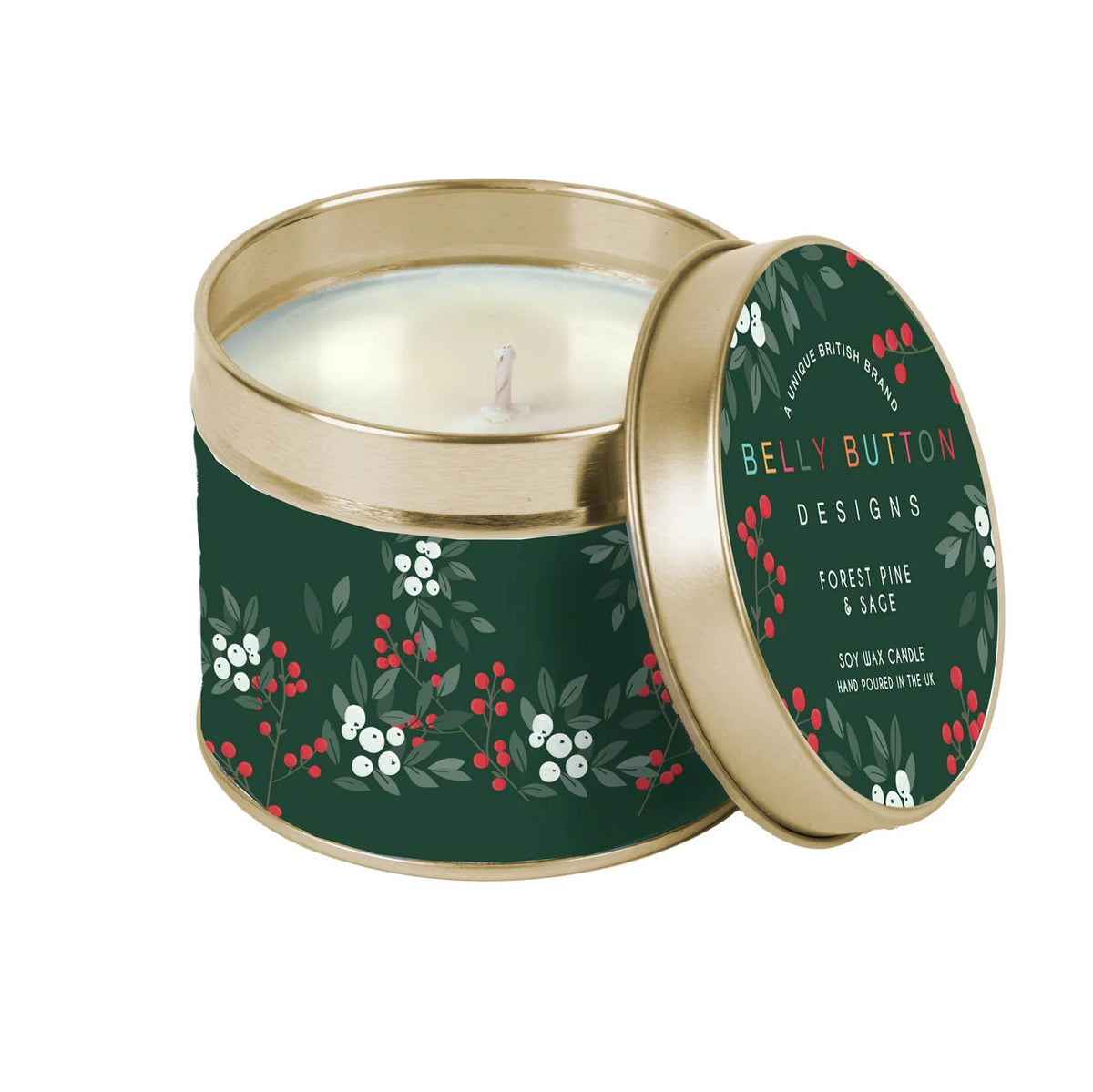 Belly Button Designs Soy Wax Candle Forest Pine And Sage