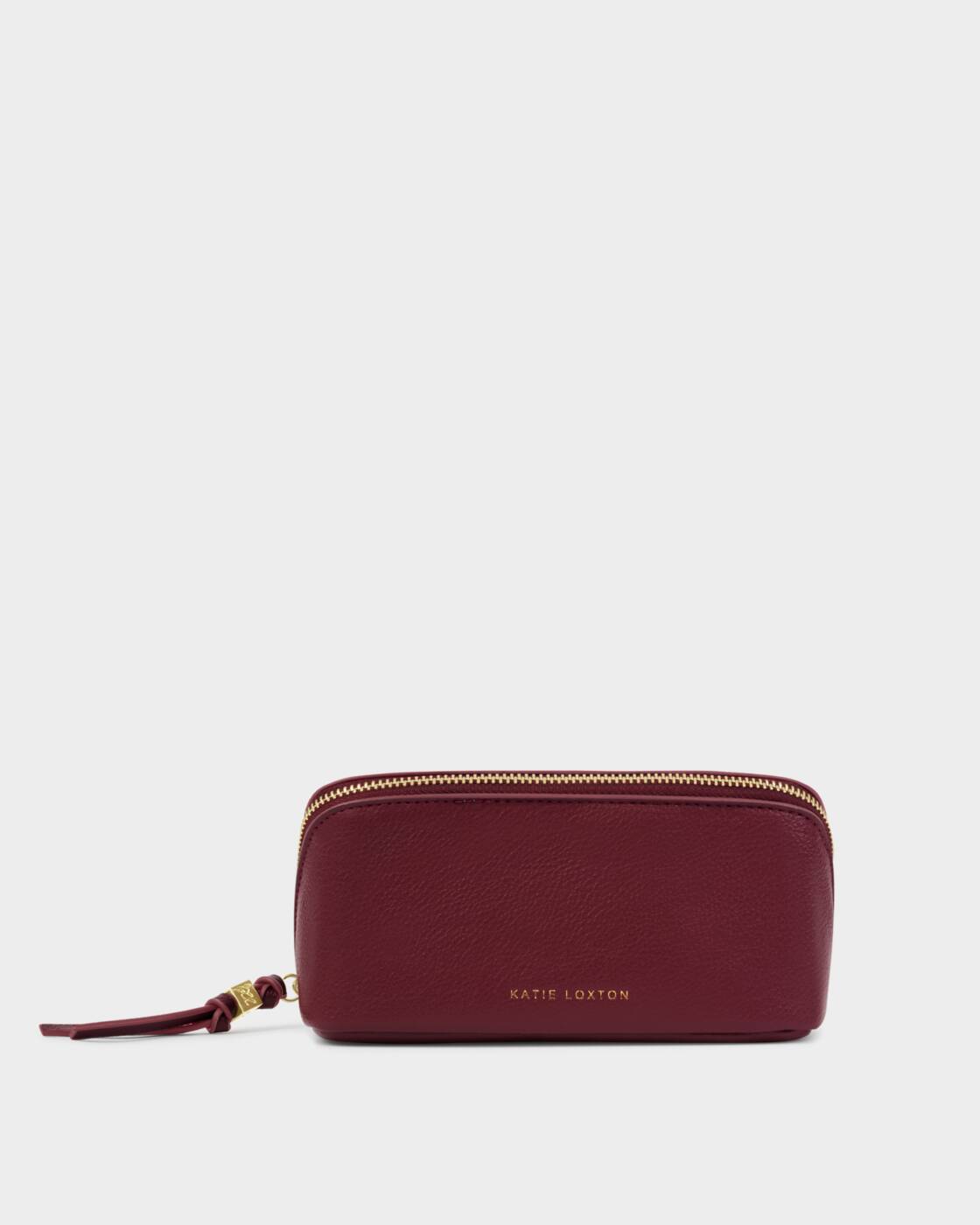 Katie Loxton Fold-Out Mirror Make Up Bag Cherry