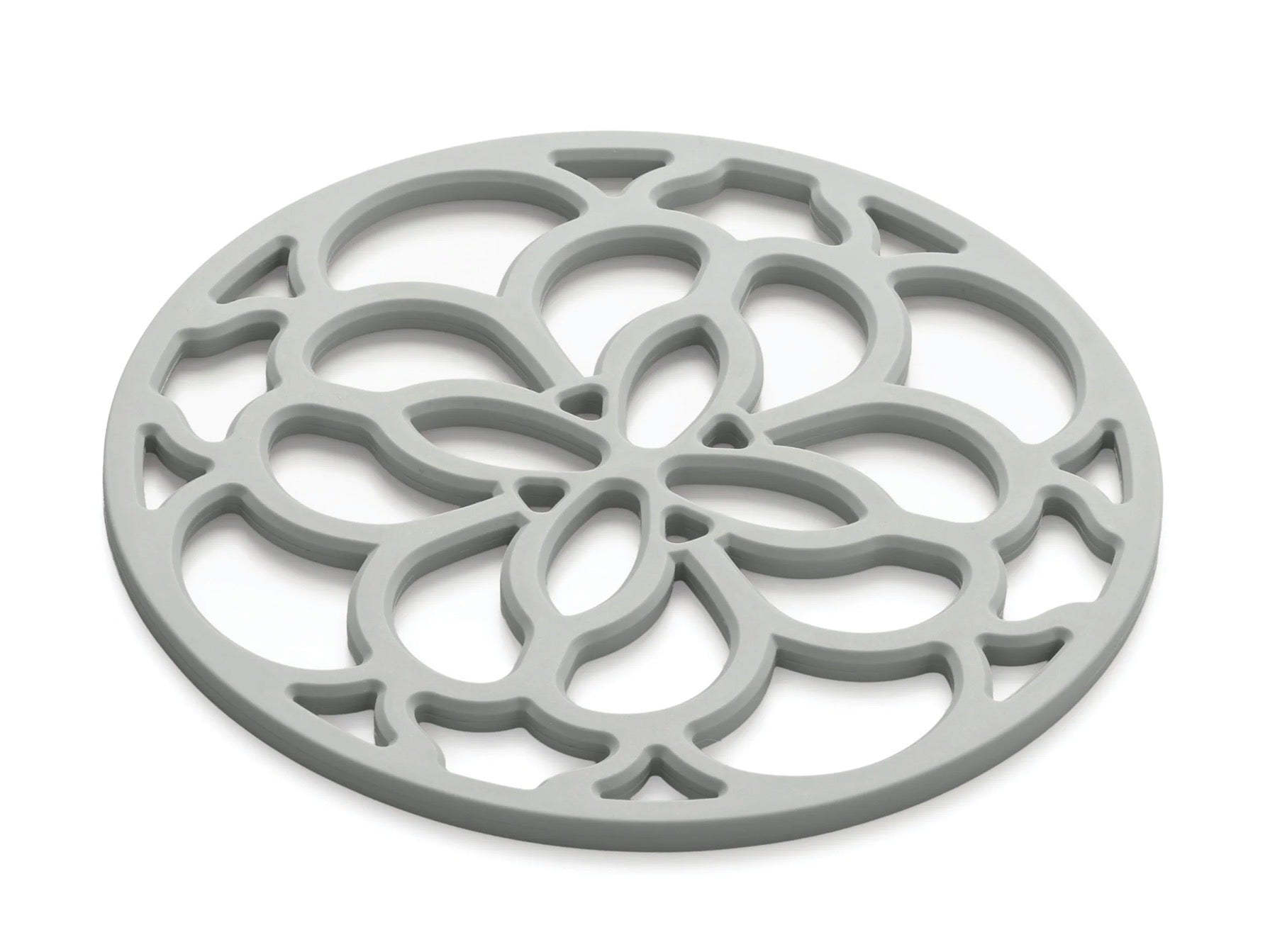 Zeal Mini French Gray Silicone Heritage Circular Hot Mat Trivet, 13cm