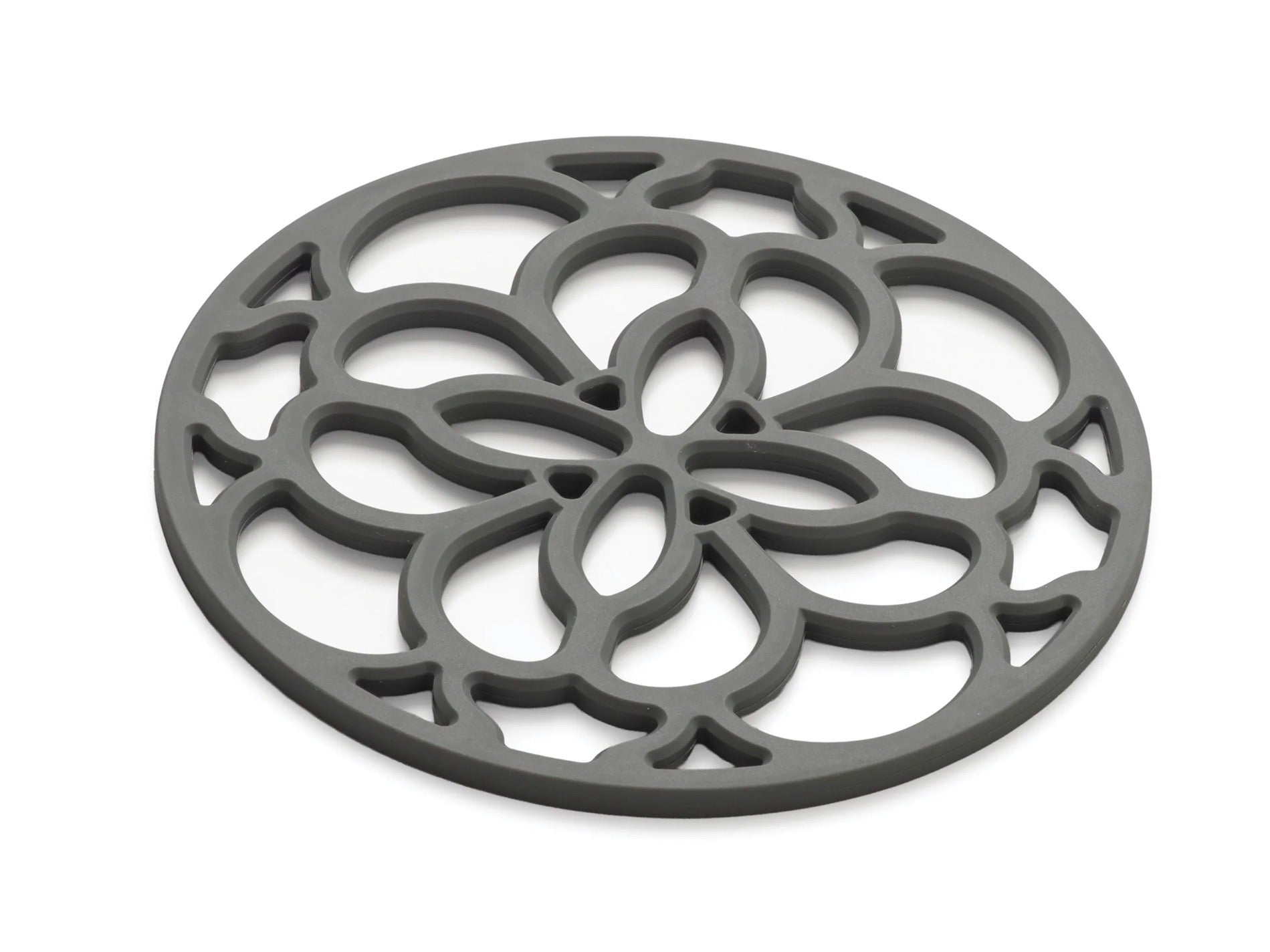 Zeal Mini Elephant Grey Silicone Heritage Circular Hot Mat Trivet, 13cm
