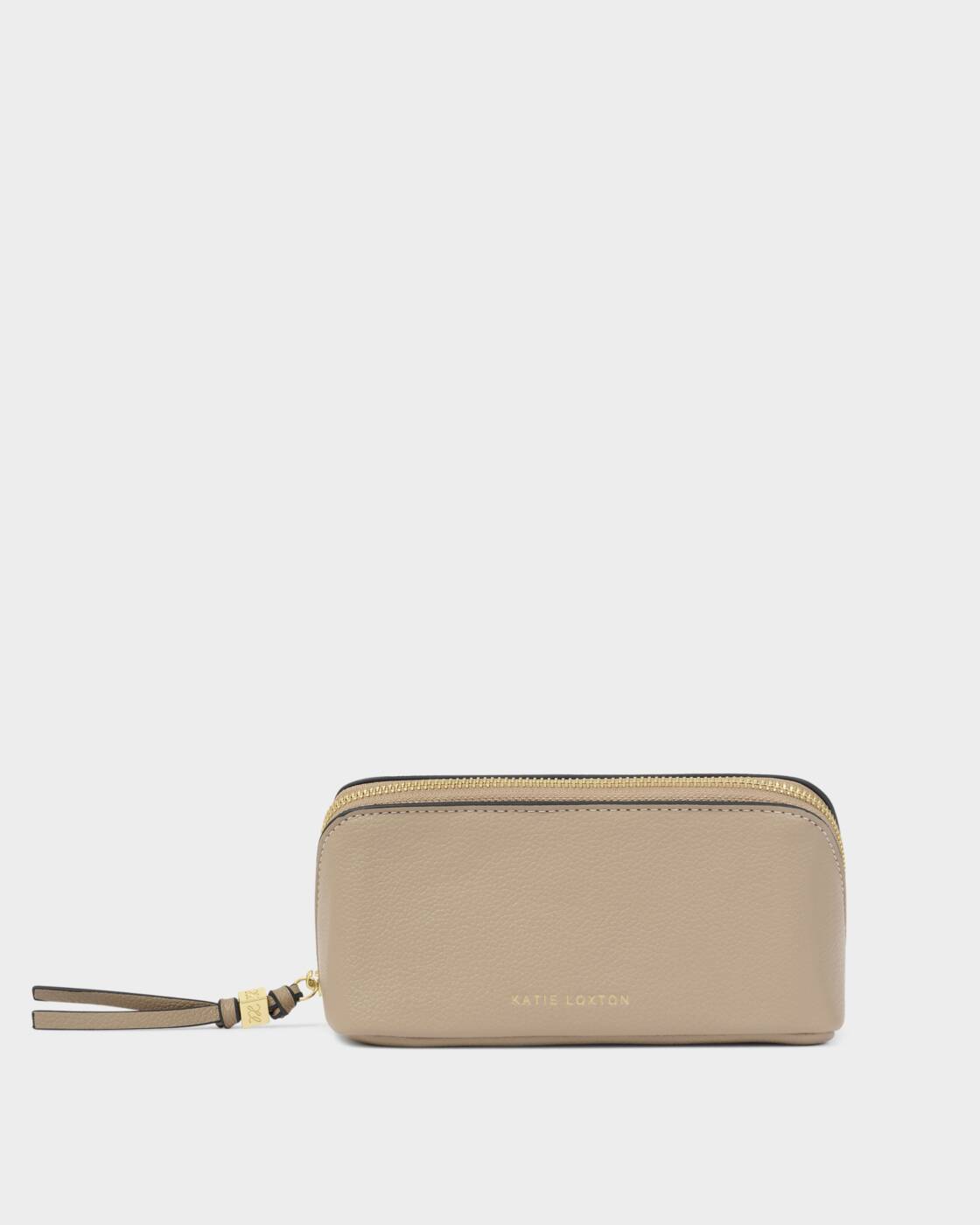 Katie Loxton Fold-Out Mirror Make Up Bag Light Taupe