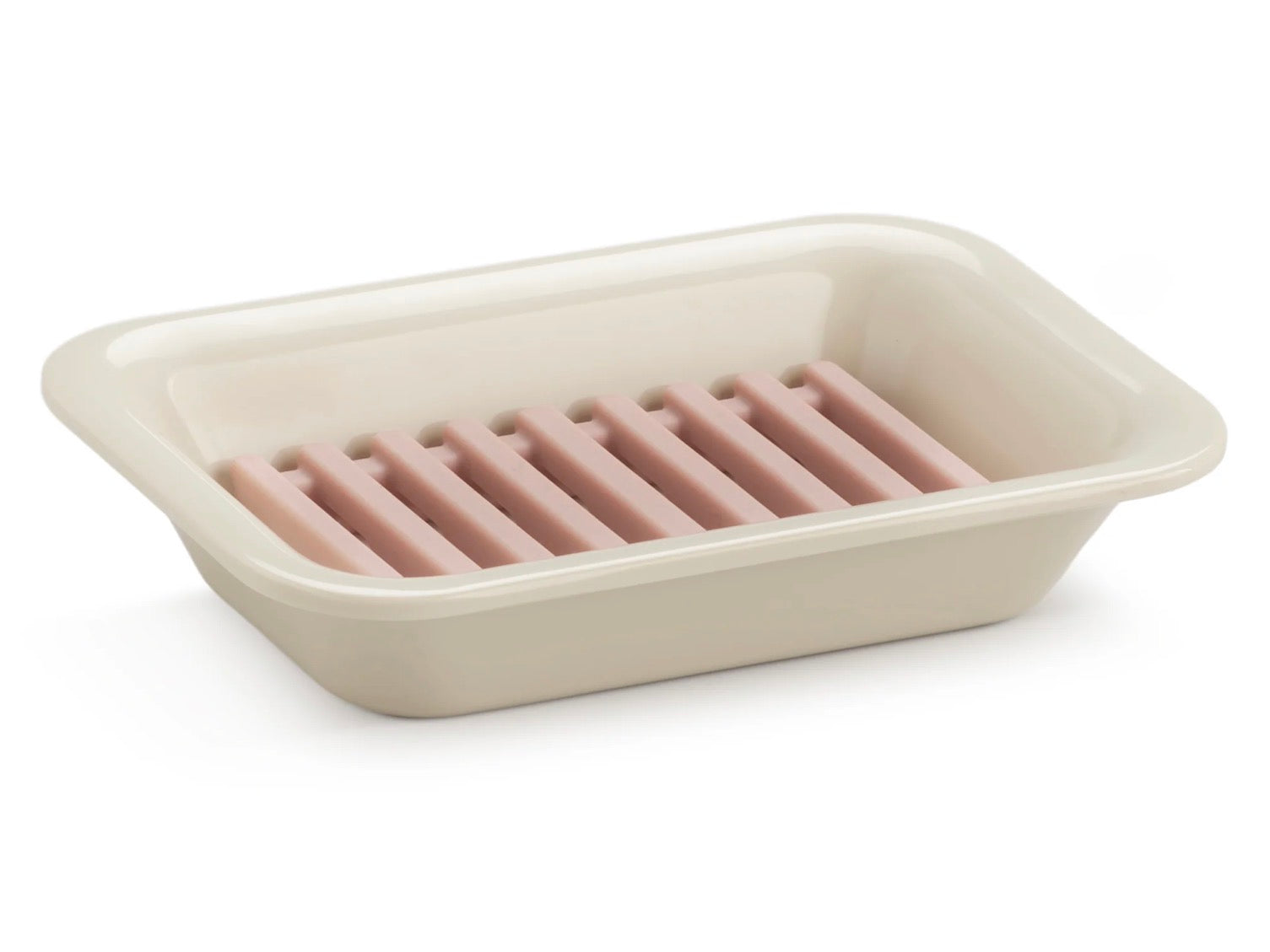 Zeal Two Part Cream Melamine Soap Dish