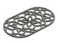 Zeal Large Oval Elephant Grey Silicone Heritage Hot Mat Trivet, 32cm