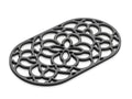Zeal Large Oval Black Silicone Heritage Hot Mat Trivet, 32cm