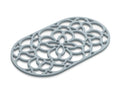 Zeal Large Oval Duck Egg Blue Silicone Heritage Hot Mat Trivet, 32cm