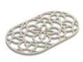 Zeal Large Oval Cream Silicone Heritage Hot Mat Trivet, 32cm