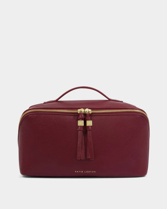 Katie Loxton Soho Large Make Up/Wash Bag Cherry