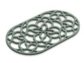 Zeal Large Oval Dark Sage Silicone Heritage Hot Mat Trivet, 32cm